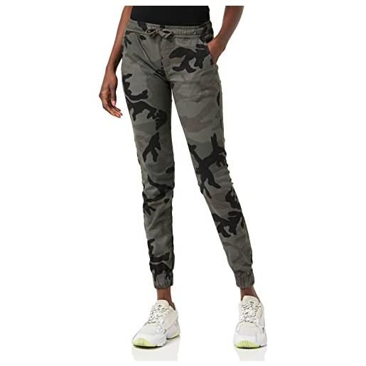 Urban Classics pantaloni da jogging da donna, disponibili in diversi colori, taglie dalla xs alla 5xl, multicolore (dark camo 00784), xs