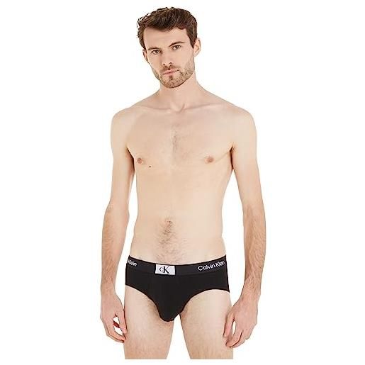 Calvin Klein hip brief 000nb3402a, slip a vita bassa uomo, nero (black), s