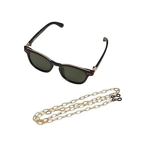Urban Classics unisex sunglasses italy with chain black/gold/gold, one size
