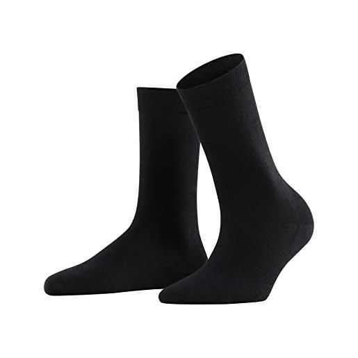 FALKE softmerino w so lana cotone tinta unita 1 paio, calzini donna, nero black 3009, 41-42