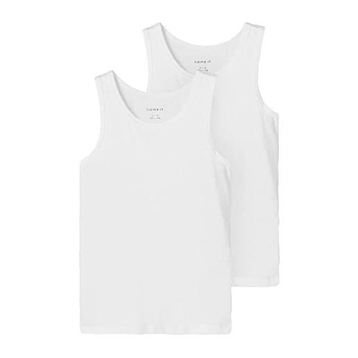 Name it nkmtank top 2p noos mutande, bianco, 134 cm bambino
