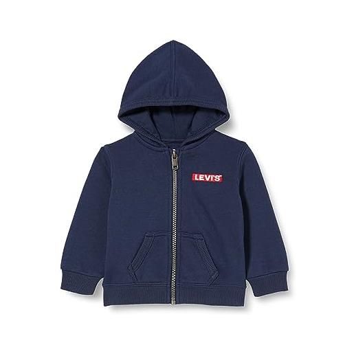 Levi's kids lvn boxtab full zip hoodie 6ej762 felpe con cappuccio, dress blues, 18 mesi bimbo