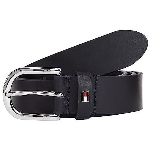 Tommy Hilfiger donna cintura new danny belt cintura in pelle, nero (masters black), 95 cm