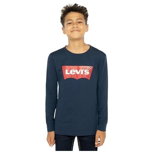 Levi's lvb l/s batwing tee, maglia a maniche lunghe bambini e ragazzi, rosso (superred), 12 anni