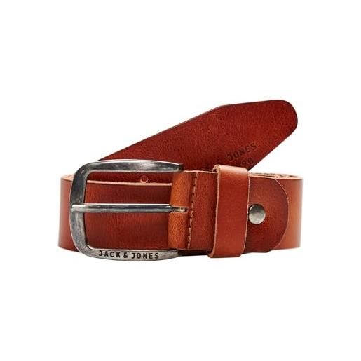 JACK & JONES jjipaul jjleather belt noos, cintura, marrone (mocha bisque), 105 cm