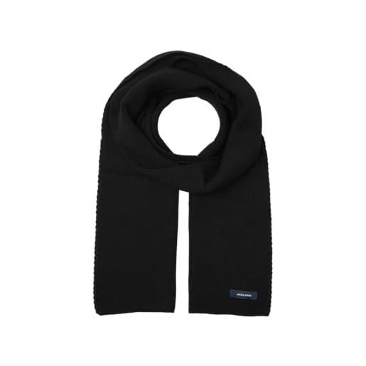 JACK & JONES jacdna knit scarf noos, sciarpa uomo, nero (black), taglia unica