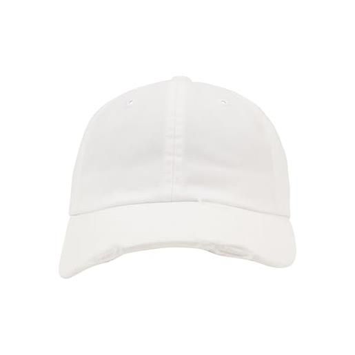 Flexfit low profile destroyed caps, white, one size
