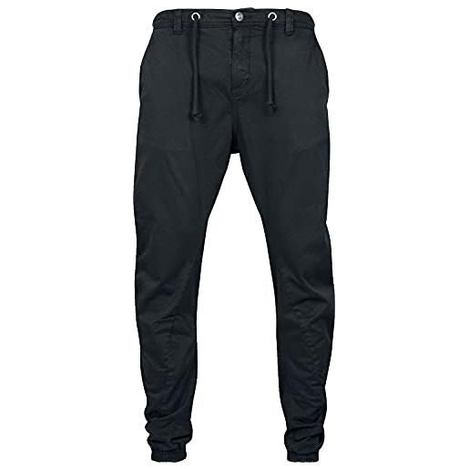 Urban Classics pantaloni da jogging elasticizzati sportivi, nero (black 7), m uomo