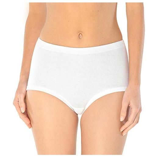 Schiesser starlet taillenslip (2 pack) mutandine, bianco (weiß (100-weiss), xl (pacco da 2) donna