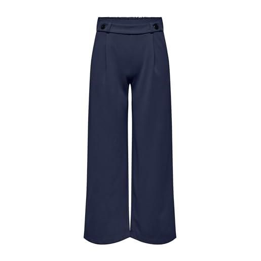 JDY jacqueline de yong - pantaloni da donna a gamba larga JDYgeggo a vita media, driftwood/dettagli: bottoni neri, (xl) w x 32l
