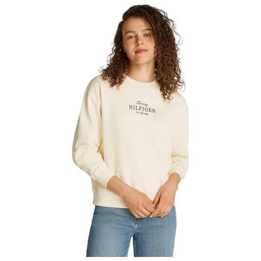 Tommy Hilfiger donna felpa regular in cotone, rosso (primary red), m