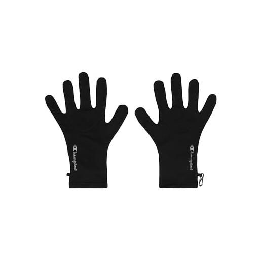 Champion athletic accessories (806056) - modern sport technical script logo guanti invernali, nero, s unisex - adulto fw24