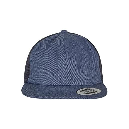 Flexfit denim trucker, cappellino da baseball, unisex - adulto, blu (blue raw), taglia unica