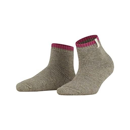 FALKE cosy plush w sso lana alpaca fantasia 1 paio, calzini donna, grigio anthracite melange 3081, 39-42