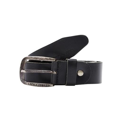 JACK & JONES jjipaul jjleather belt noos, cintura uomo, nero (black), 105 cm (taglia produttore: 105)