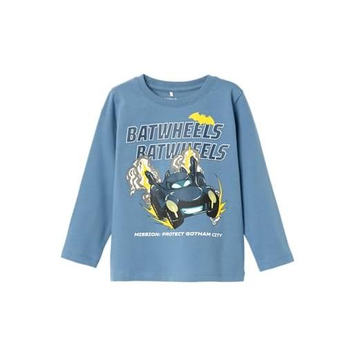 NAME IT nmmjatzy batwheels ls top noos wab maglia a maniche lunghe, coronet blue, 104 bambino