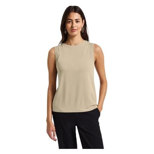 Street One a323316 top con dettagli in chiffon, beige costale, 46 donna