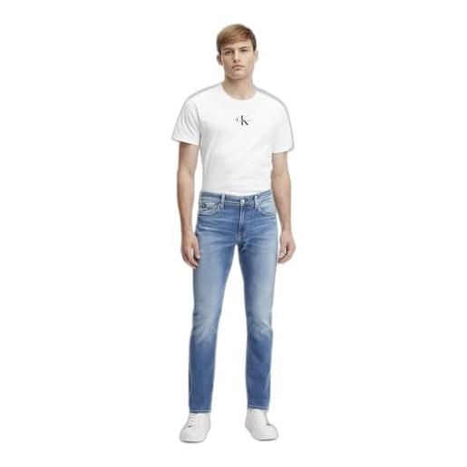 Calvin Klein Jeans calvin klein uomo t-shirt maniche corte core institutional logo slim tee scollo rotondo, bianco (bright white), xl