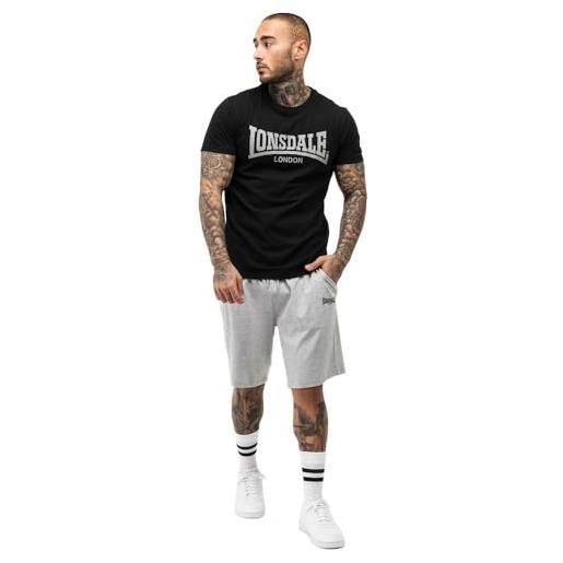 Lonsdale moy tuta sportiva, black/marl grey, xxl uomo