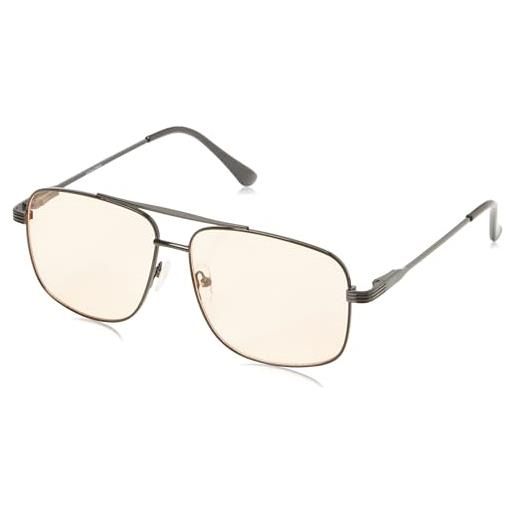 JACK & JONES - occhiali da sole da uomo, taglia unica, colore: nero/dettaglio: lenti marroni, taglia unica, black/detail: brown lense, taglia unica