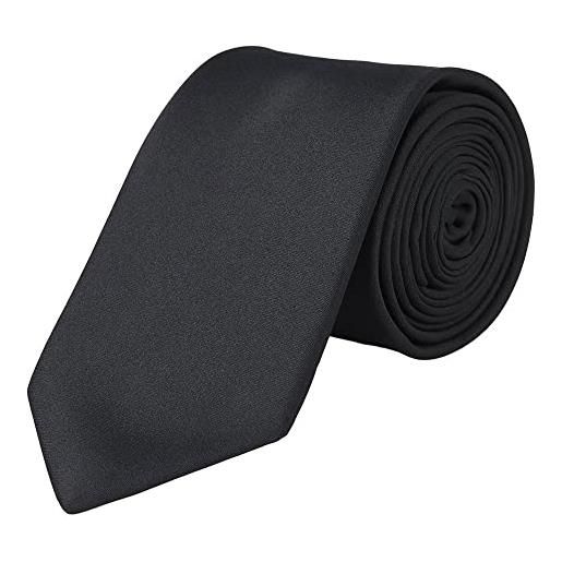 Jack & jones cravatta da uomo jacsolid tie, nero, taglia unica