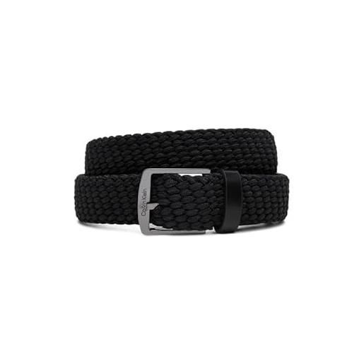 Calvin Klein ck casual elastic braided 35mm k50k512839 cintura fissa, black (pvh black), 90 adulto