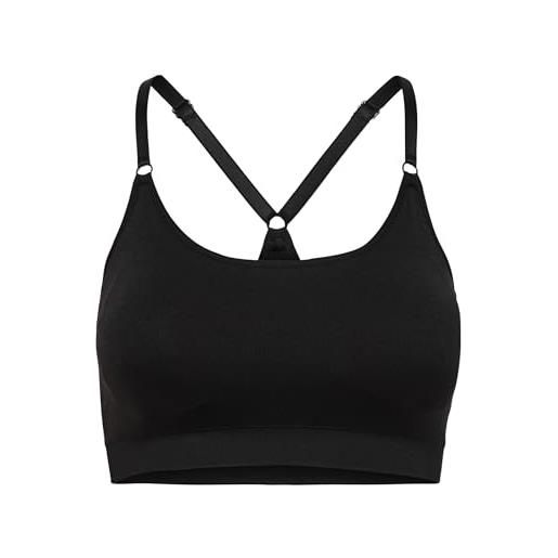 ONLY onplea seamless bra-opus reggiseno, nero (black black), (taglia produttore: medium) donna
