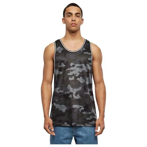 Urban Classics camo mesh tanktop uomo canotta mimetico scuro xxl 100% poliestere regular