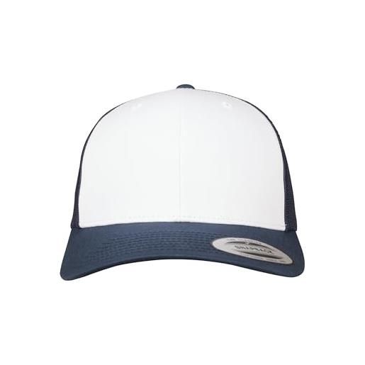 Flexfit retro trucker colored front kappe, navy/white, one size