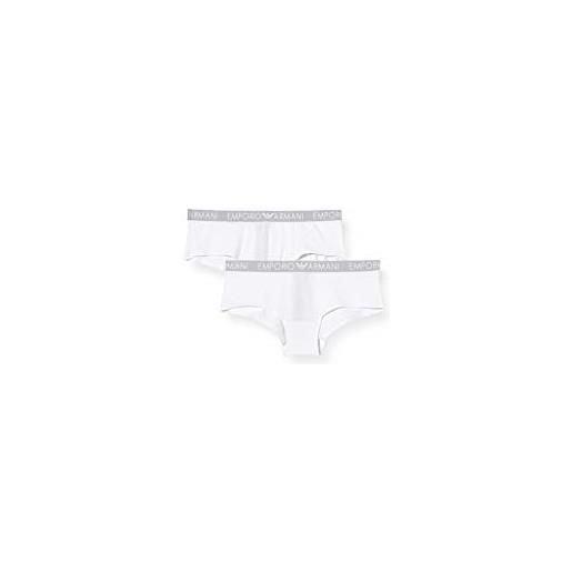 Emporio Armani underwear 2-pack cheeky pants, biancheria intima donna, bianco, l
