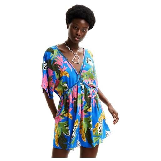 Desigual swim_top tropical party, 5010 royal, m, blu, m
