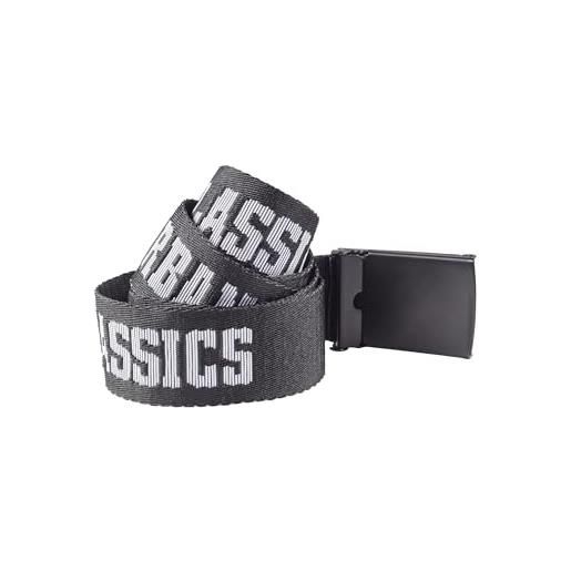 Urban Classics tb2280-jaquard logo belt cintura, multicolore (blk/blk/wht 00703), 120 cm uomo