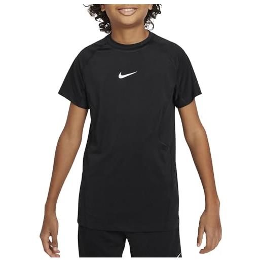 Nike fj6858-010 pro t-shirt bambino/ragazzo black/white taglia m