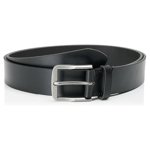 Calvin Klein uomo cintura classic flat 3,5 cm cintura in pelle, nero (black/antique silver), 105 cm