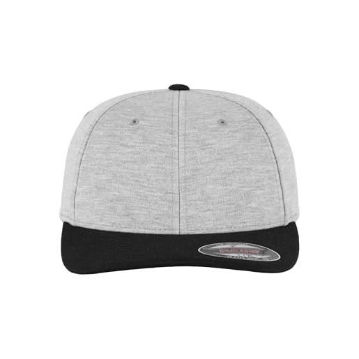 Flexfit double jersey 2-tone cap, gry/blk, s/m