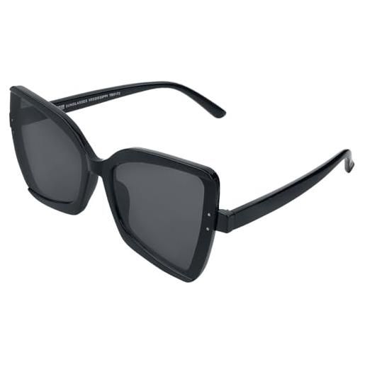 Urban classics occhiali da sole da donna uomo stile retrò, lenti grandi xxl colorate, protezione uv 400, montatura leggera in policarbonato, taglia unica
