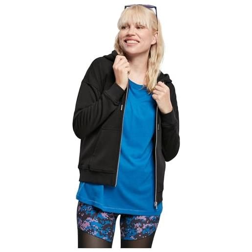 Urban classics felpa donna con cappuccio in cotone biologico, felpa con zip e coulisse, maglione da donna con tasche, taglie xs - 5xl
