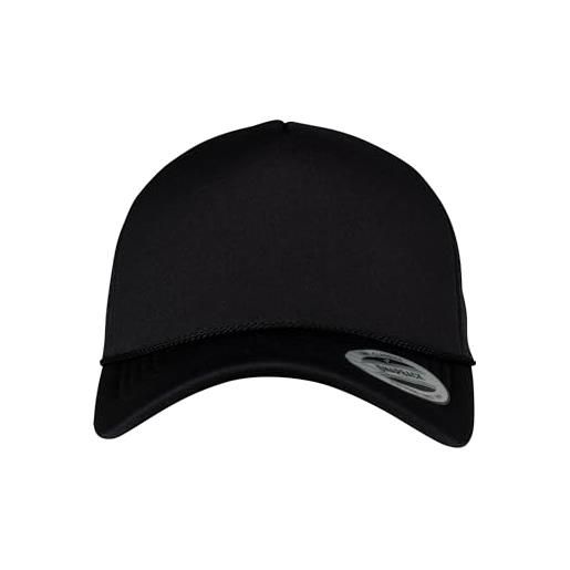 Flexfit foam trucker curved visor cap, black, one size