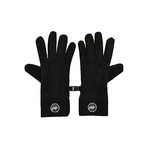 Urban Classics hiking polar fleece gloves unisex guanti nero s-m 100% poliestere