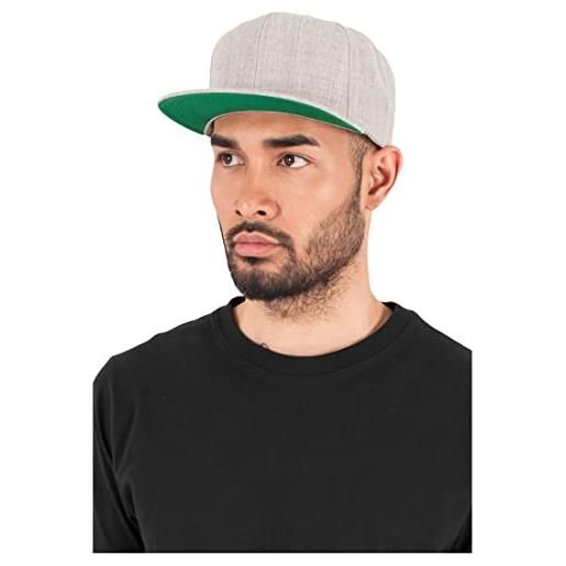 Flexfit classic snapback cap, mütze unisex kappe für damen und herren, one size, farbe heather