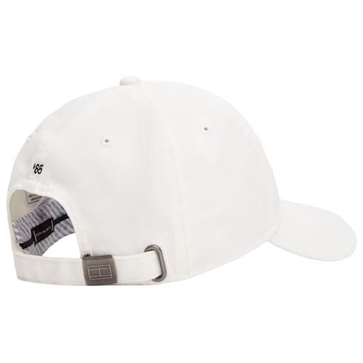 Tommy Hilfiger uomo cappellino flag soft panel in cotone, bianco (ivory silk), taglia unica