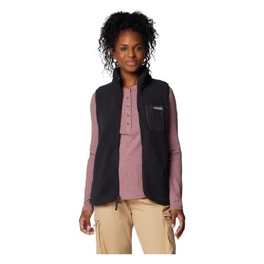 Columbia west bend vest ii outer layer polyfleece, tasche di sicurezza, orlo personalizzabile, cerniera di accesso rapido, dettagli resistenti - da donna