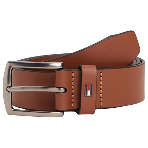 Tommy Hilfiger cintura uomo denton 3,5 cm cintura in pelle, marrone (winter cognac), 135 cm