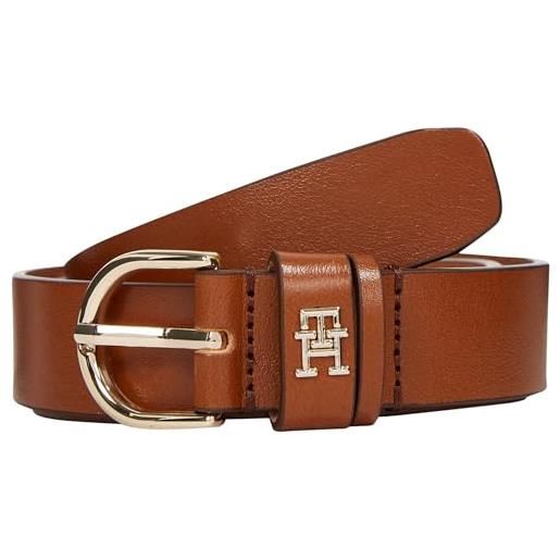 Tommy Hilfiger donna cintura essential effortless 2,5 cm cintura in pelle, nero (black), 85 cm