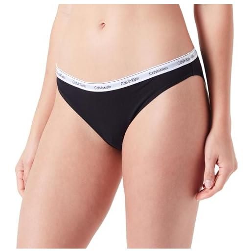 Calvin Klein donna slip taglio bikini con fascia con logo, nero (black), s
