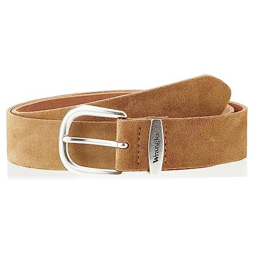 Wrangler easy belt, cintura da donna, brown suede, 100