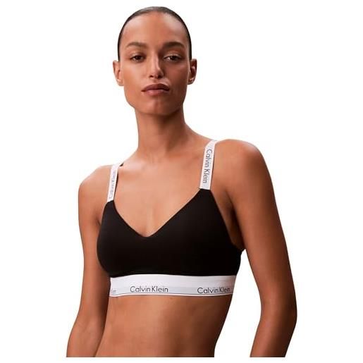 Calvin Klein donna reggiseno a bralette lightly lined vita elasticizzata, nero (black), s