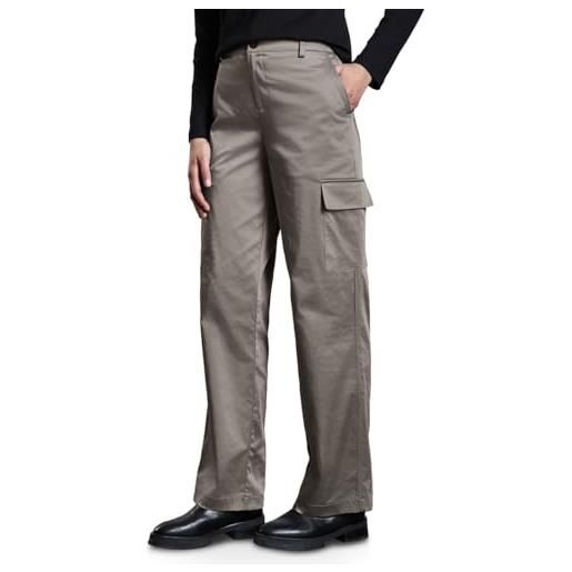 Street One a378527 straight leg cargo pantaloni, ashen maple beige, 38w x 32l donna