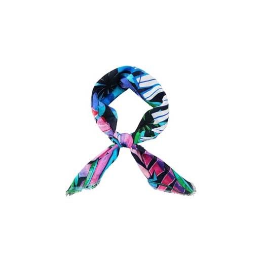 Desigual accessories fabric squared foulard fou_beachtime 5000 navy, blu, taglia unica donna