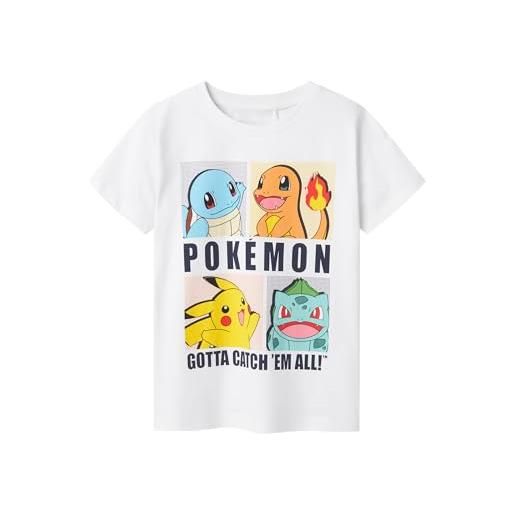 Name it boy - maglietta pokémon, bianco, 122-128 cm